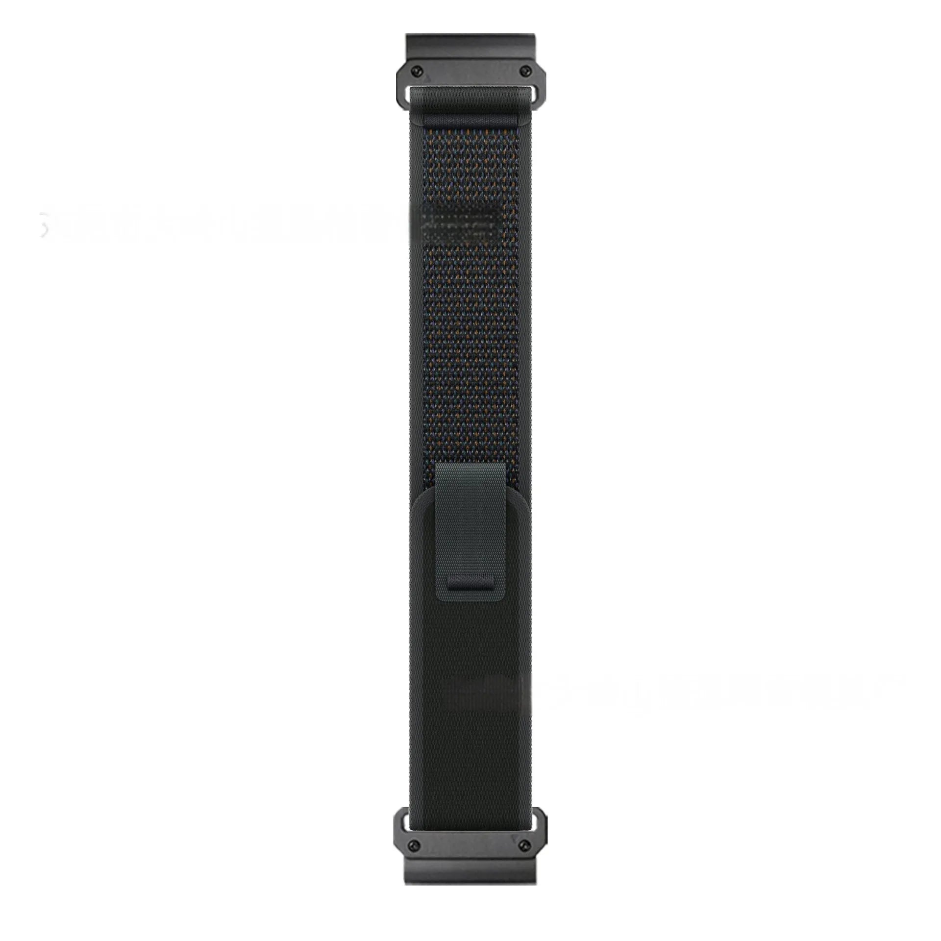 High Shan Ye quick-release nylon loop watch strap in black and grey colour option 22mm width