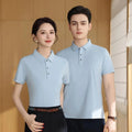 Cotton short sleeve polo collar work shirt in multiple colours for enterprise uniform use