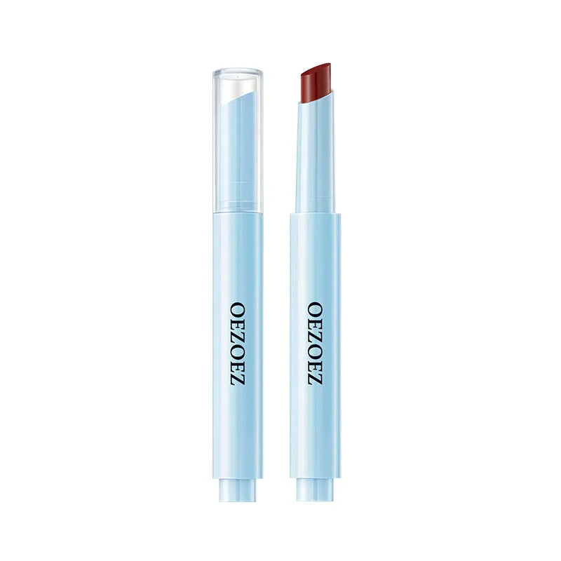 Waterproof moisturising lipstick bullet showing six colour options with 1.8g content