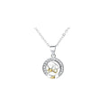 Sun moon couple necklace set with copper pendants and cross chain design