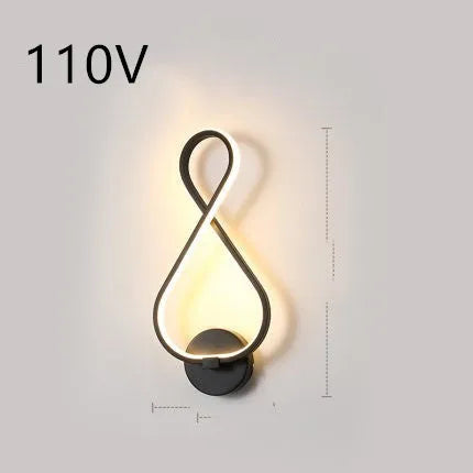 Minimalist Nordic LED wall lamp with silicone shade for bedroom bedside lighting