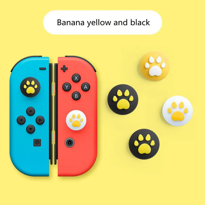 Four silicone thumbstick grip caps for Nintendo Switch Lite console in assorted colours