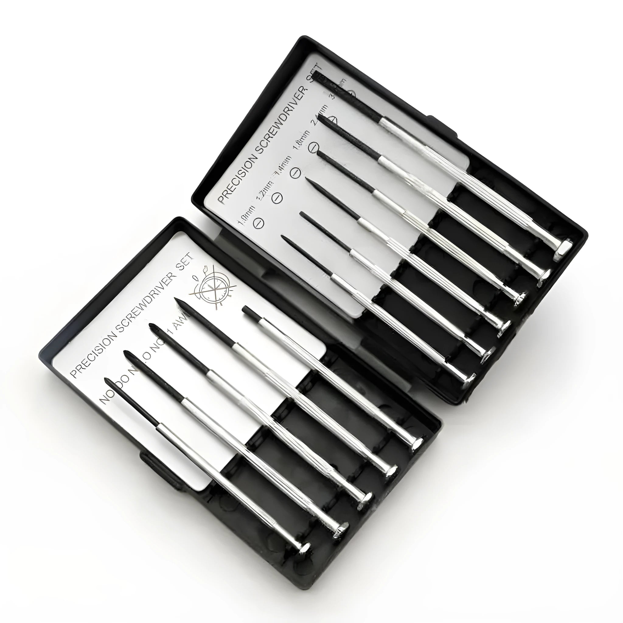 TH-6177 11-piece clock repair screwdriver set with cross-head and flat-head tools.