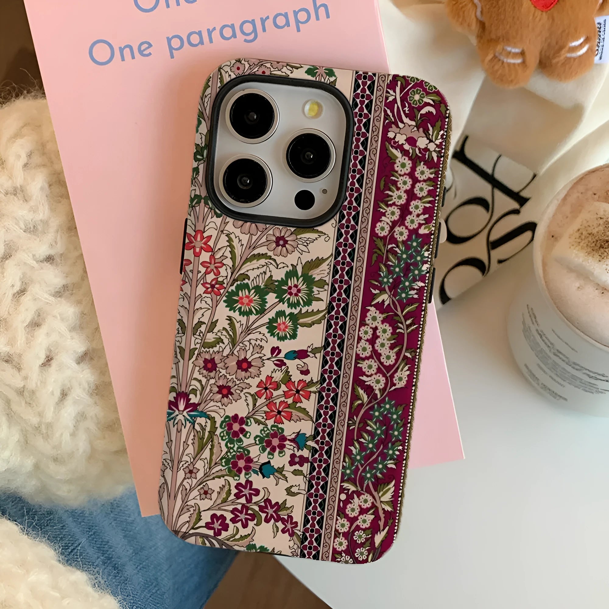 Advanced pattern plaid phone case with heat dissipation and anti-fingerprint coating for Apple iPhone