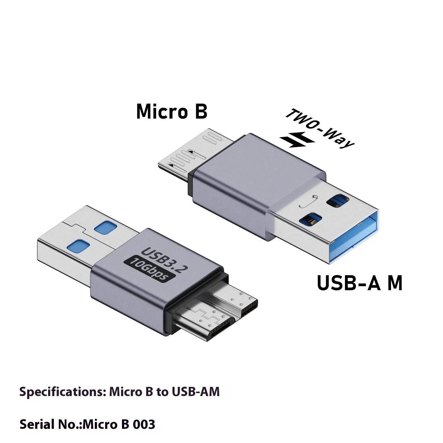 USB Type-A male to Micro-B female adapter for connecting older devices to modern USB ports