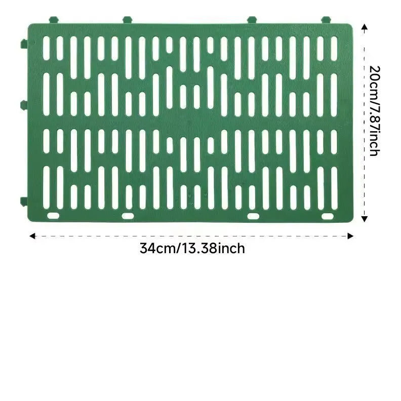 Plastic simulated bark tree protective cover in green colour for outdoor use