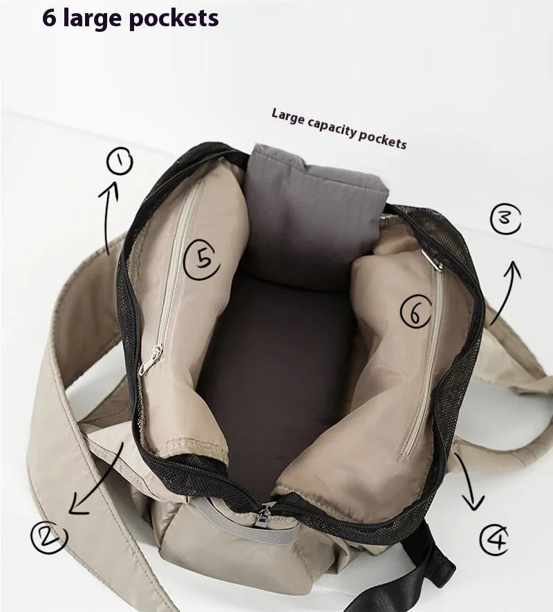 Apricot pet carrier bag with adjustable shoulder strap and side ventilation panels