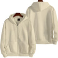 Men's loose fit sports zipper jacket in solid colour with zipper closure and cardigan style
