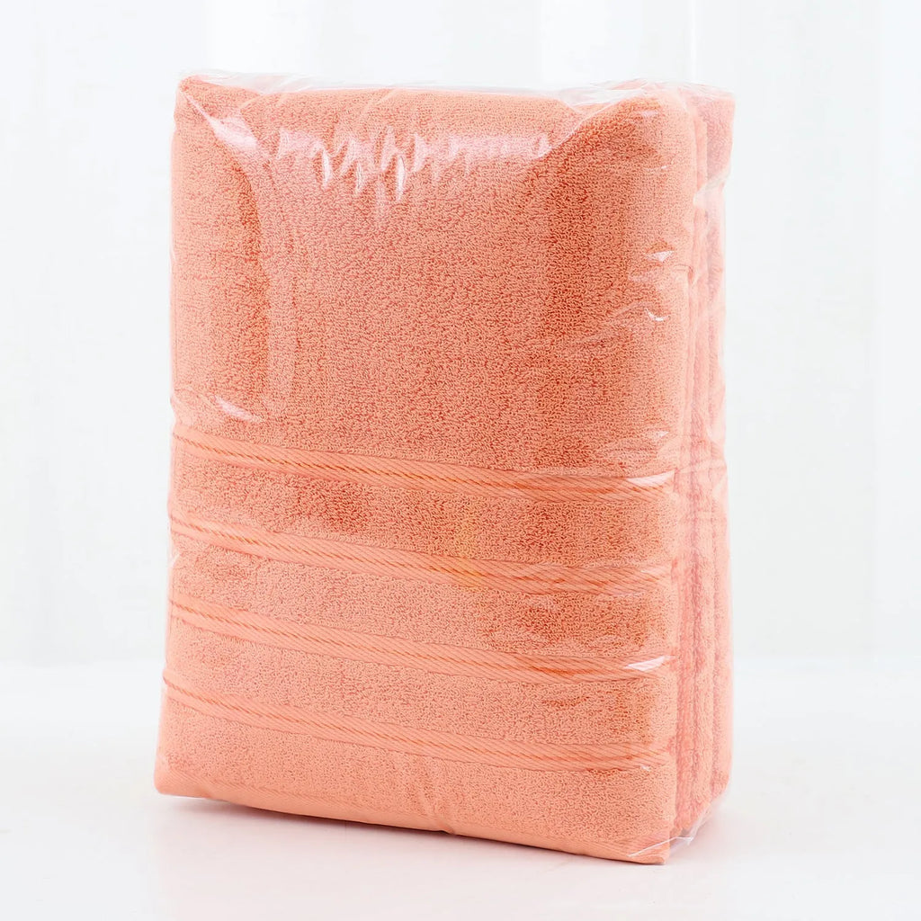 Combed cotton towel six-piece set with twill weave in multiple colours including white, black, and avocado green.