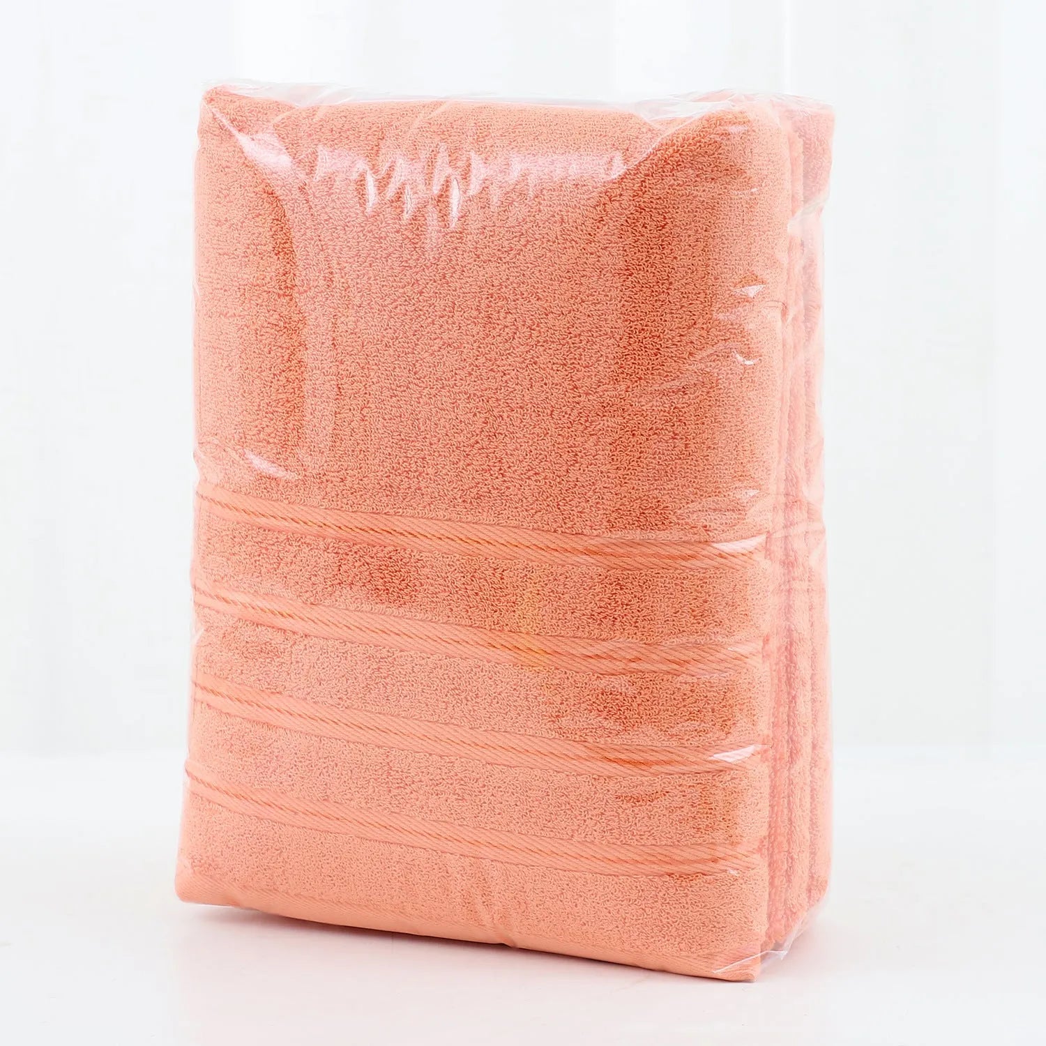 Combed cotton towel six-piece set with twill weave in multiple colours including white, black, and avocado green.