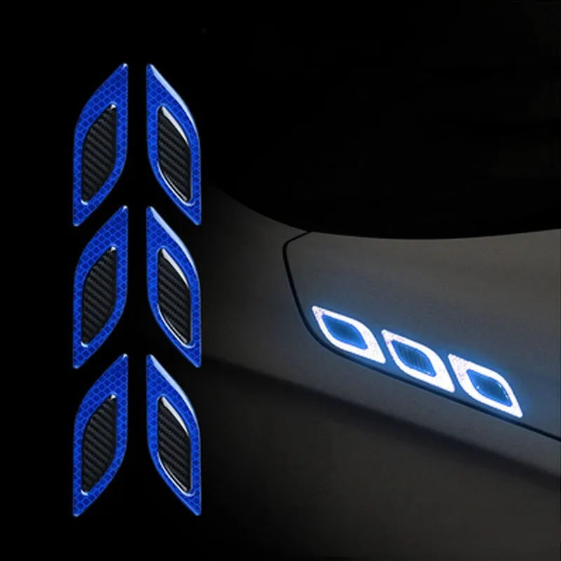 Blue reflective warning tape strips for car wheel bumper protection with 17mm width