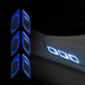 Blue reflective warning tape strips for car wheel bumper protection with 17mm width