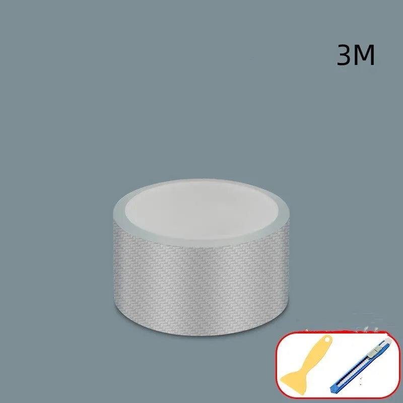 Carbon fibre automotive protection strip roll for car door edges and thresholds