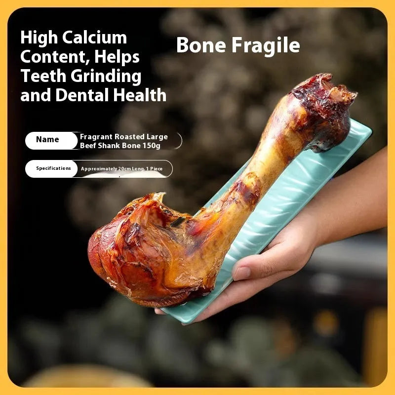 Large molar rod dog chew for puppies, roasted ox bone flavour, teeth cleaning training reward