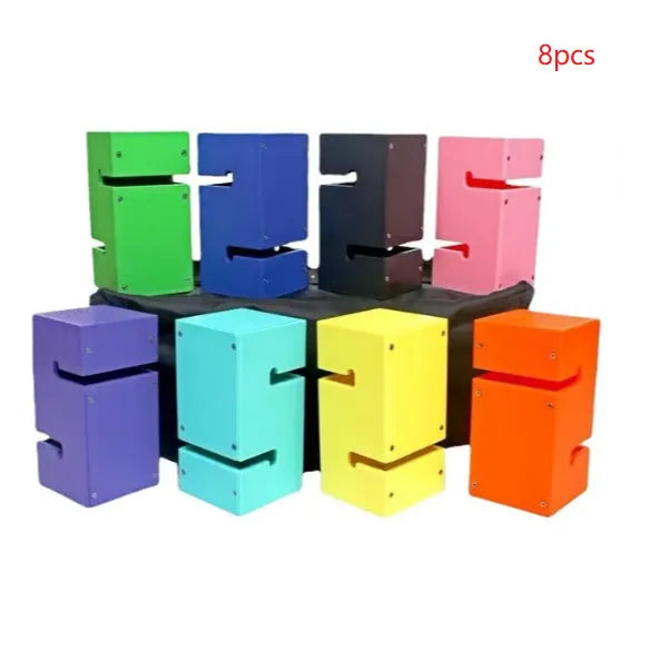 Sports expansion team building equipment with ABS tower blocks and pull ropes for outdoor group activities