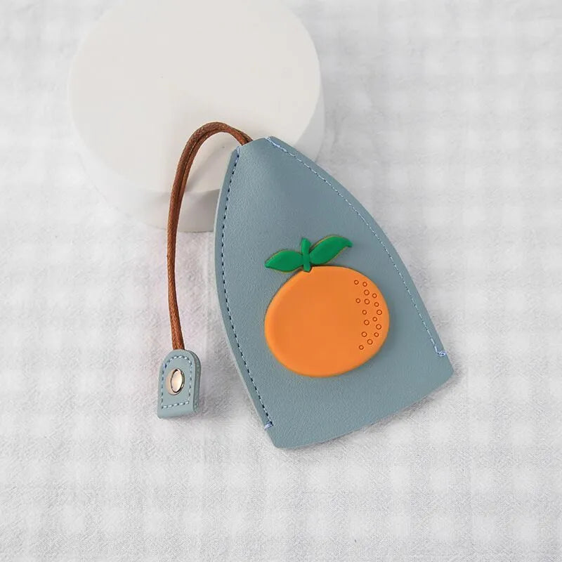 Colourful cartoon pull-out key case for car keys with PU leather construction