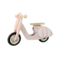 Pink wooden balance scooter for children aged 1-6 years with 10 inch size