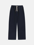 Men's fleece-lined sweatpants loose fit with elastic drawstring waist