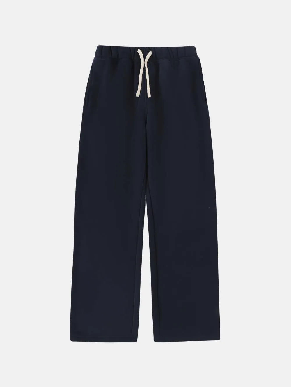 Men's fleece-lined sweatpants loose fit with elastic drawstring waist