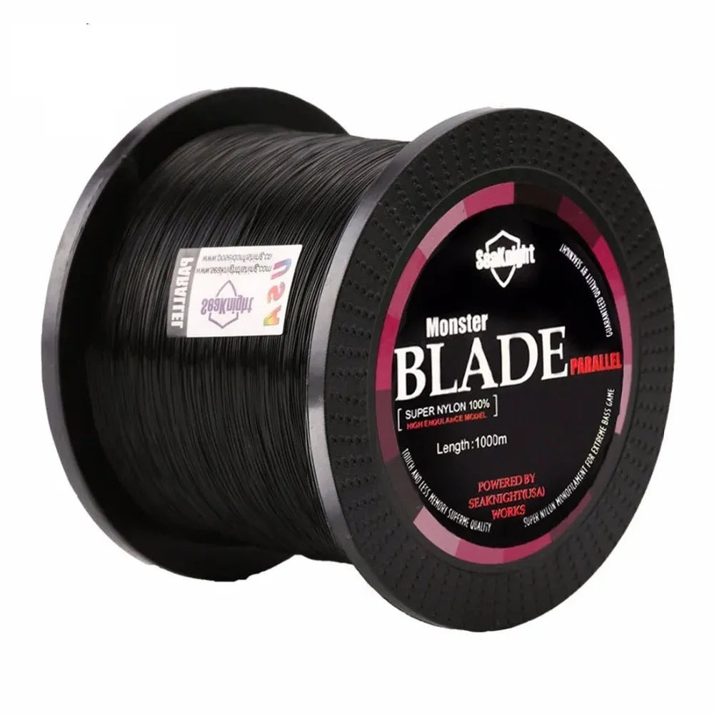 Seaknight1000 M nylon fishing line spool showing colour and diameter options for reel fishing