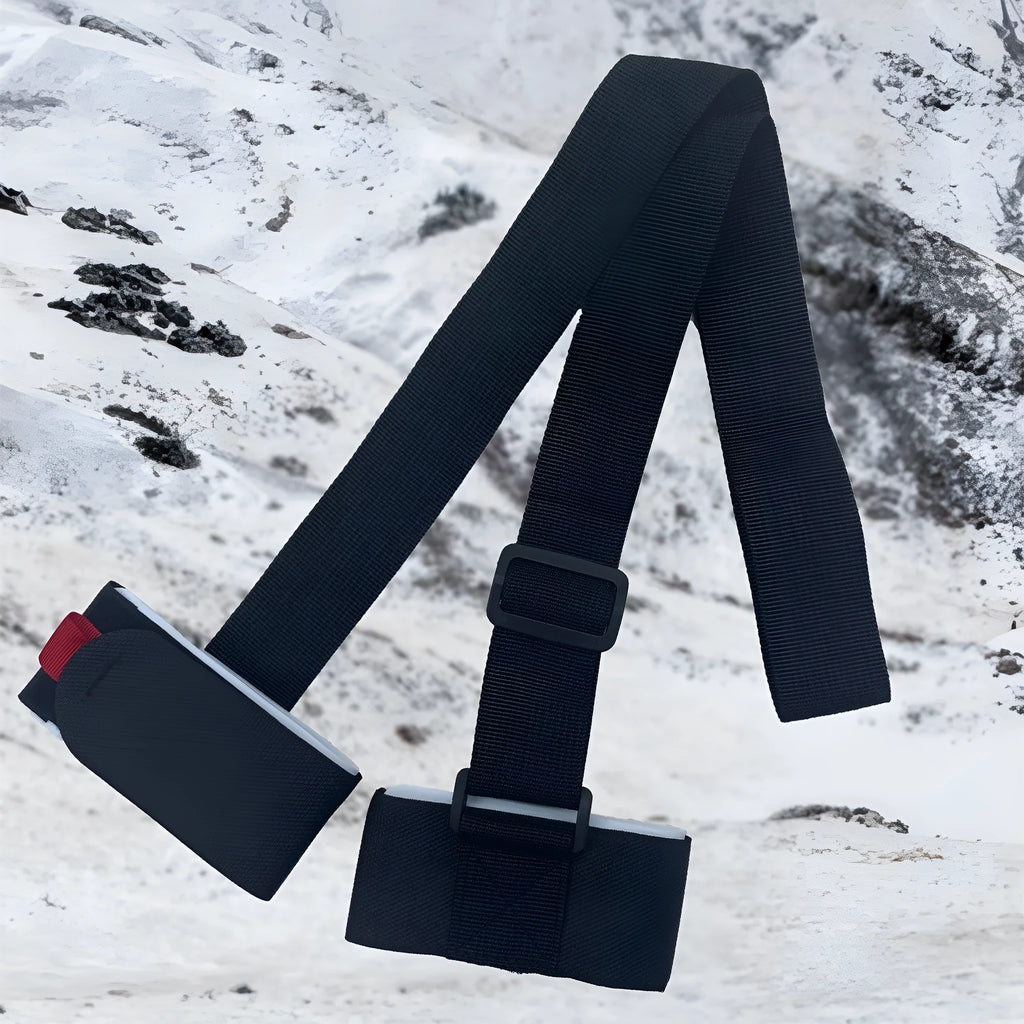 Adjustable hook and loop skiing bandage strap in nylon polyester blend