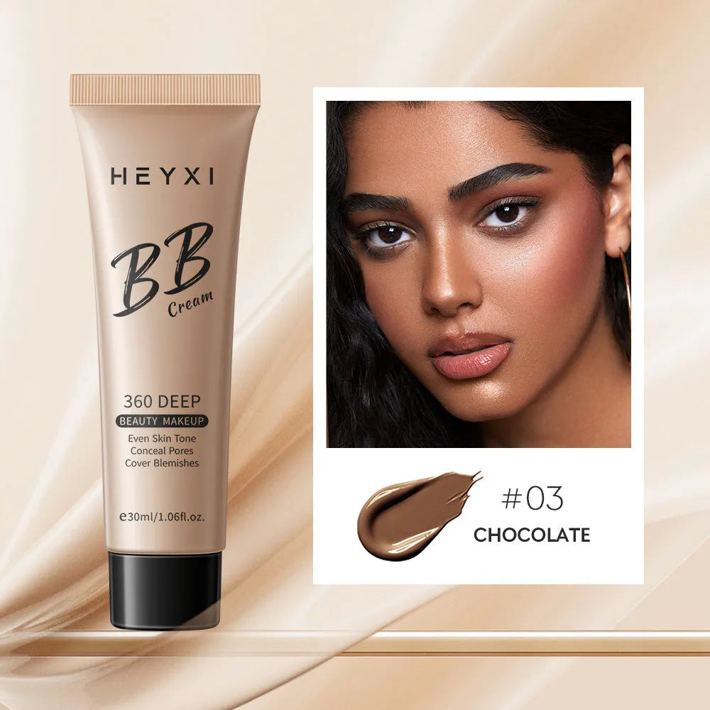 Waterproof sweat-proof BB cream in four shade options 01 02 03 04 for universal skin types