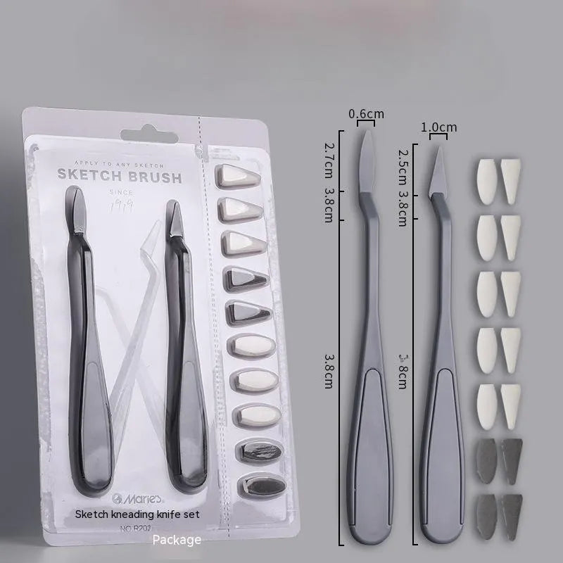 R20212 coloured plastic rubbing knife for sketching mark removal
