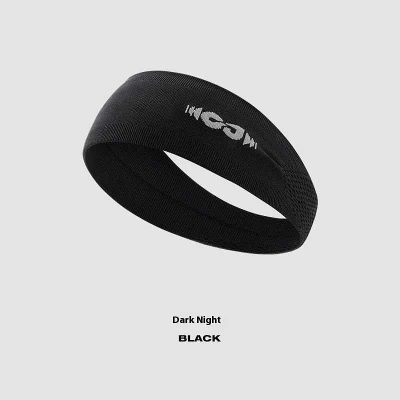 Seamless knitted exercise hair band in classic black, carbon grey or purplish blue for sports