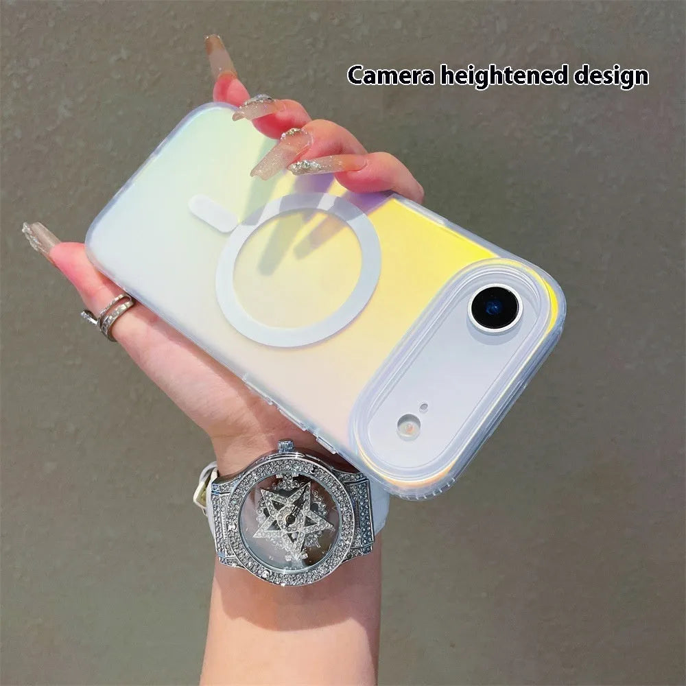Simple laser gradient frosted TPU PC phone case for iPhone 17 series back cover