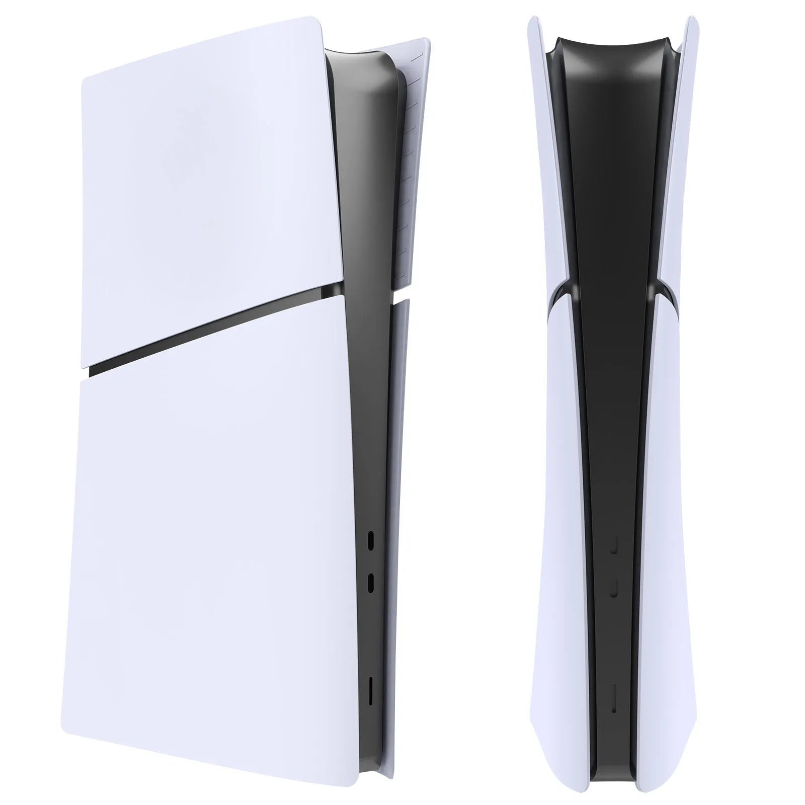 PS5 Slim protective shell replacement cover in ABS plastic showing four-piece design