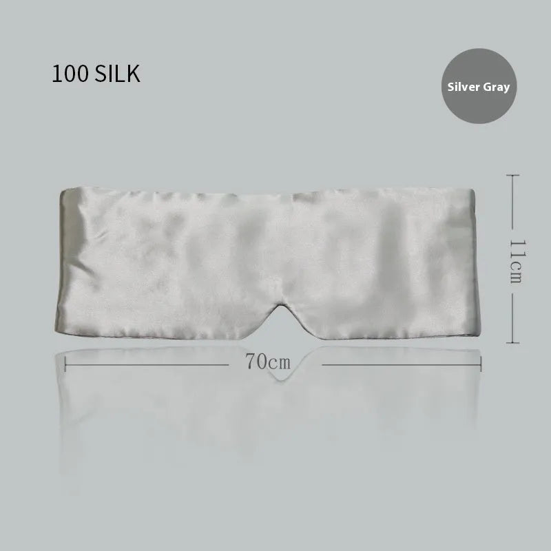 Mulberry silk eye mask in various colours including black and champagne gold for light blocking sleep