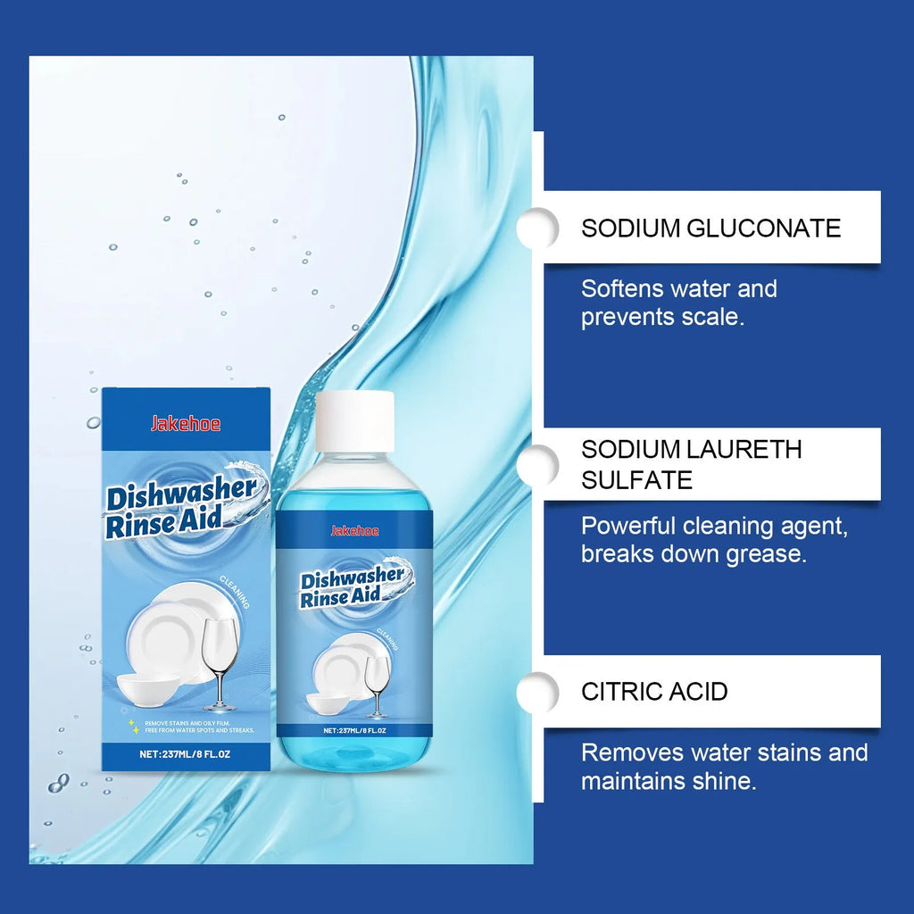 237mL dishwasher cleaning aid bottle for automatic dishwashers stain removal