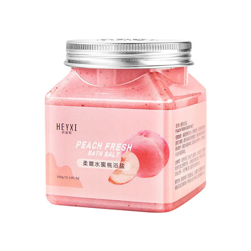 Household exfoliating body scrub cream 350g bath salt with peach scent for universal skin types
