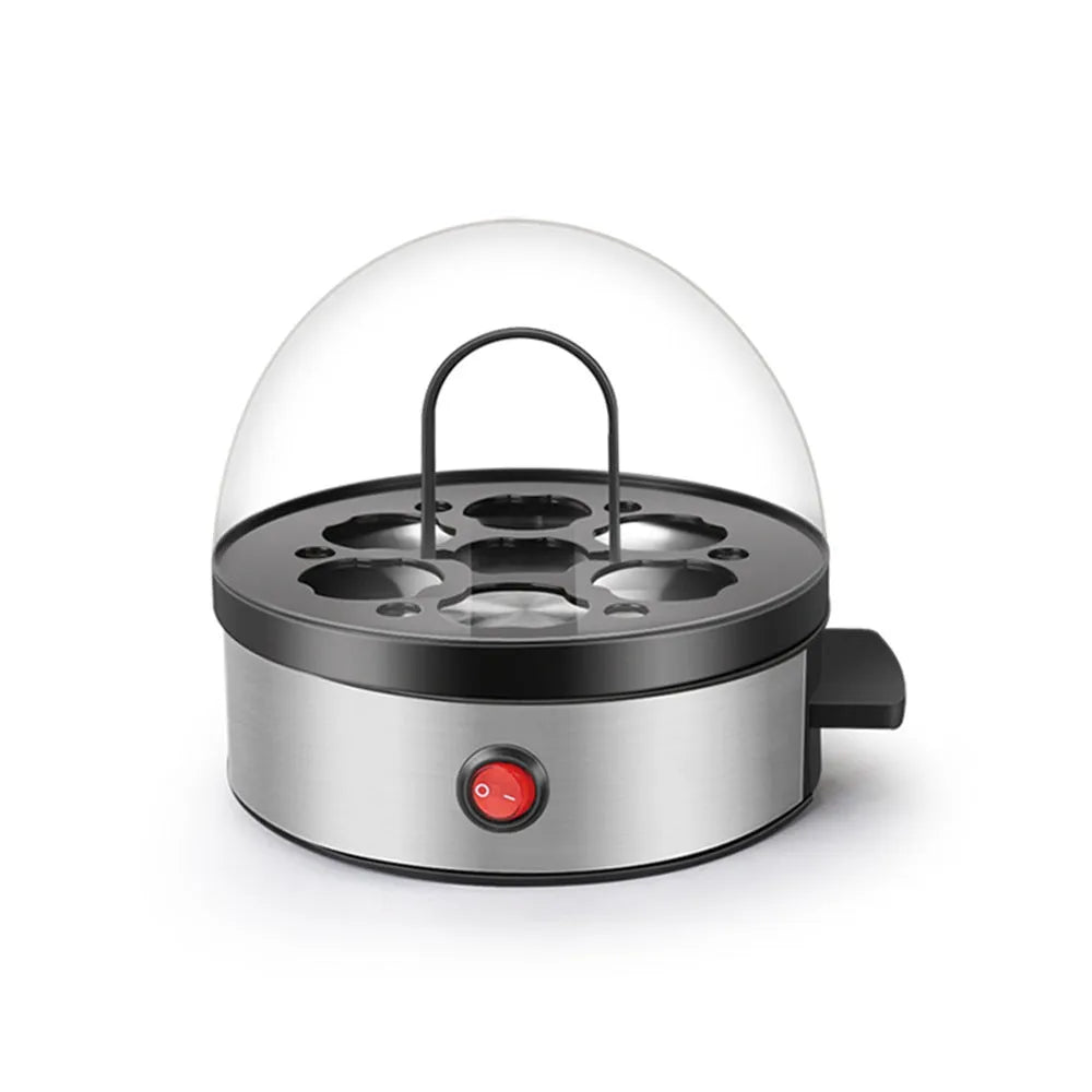 Multifunctional egg cooker mini steamer in ABS stainless steel on kitchen counter