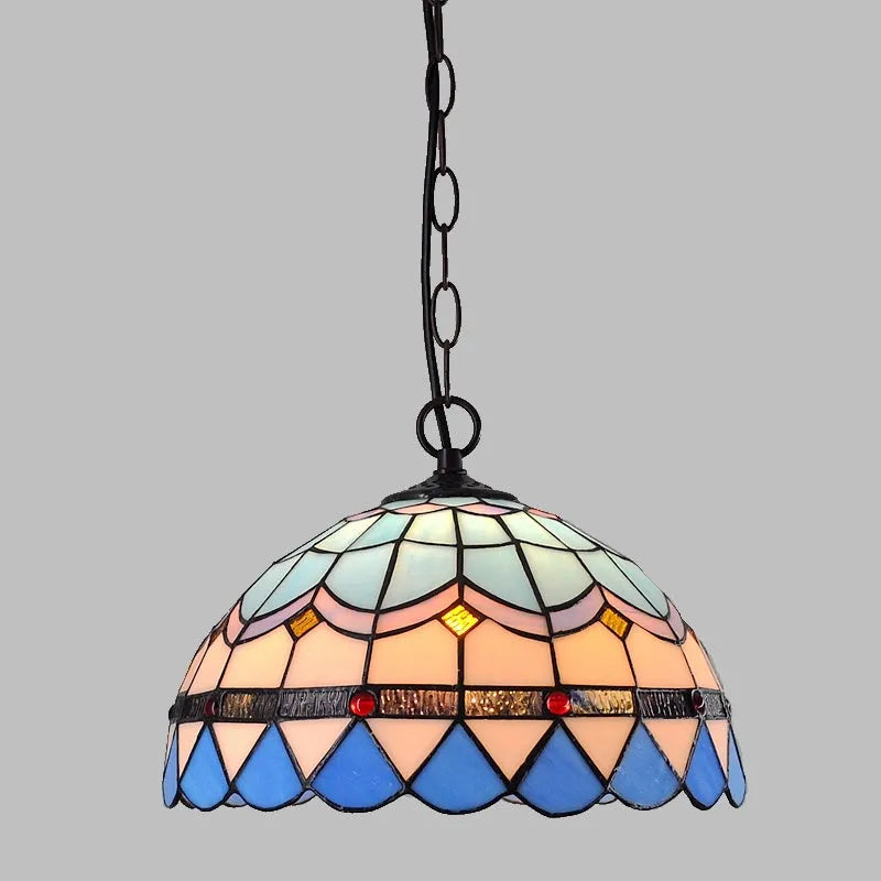 European retro Baroque style abstract chandelier made from coloured glaze, dimensions 36x36x26 cm.