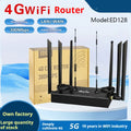 Industrial 4G router with iron box enclosure showing antenna and DC power connections