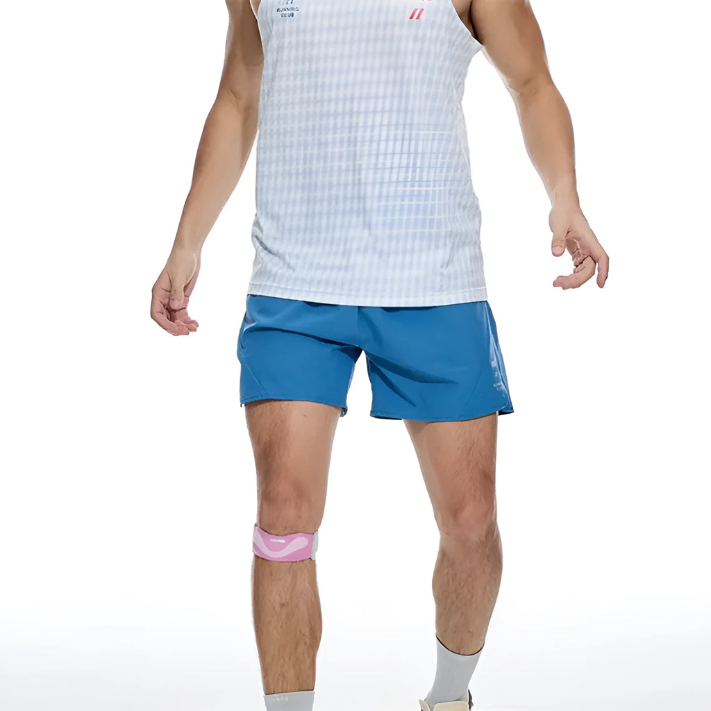Men's black running shorts with laser stitching detail and stretch fabric for athletic training