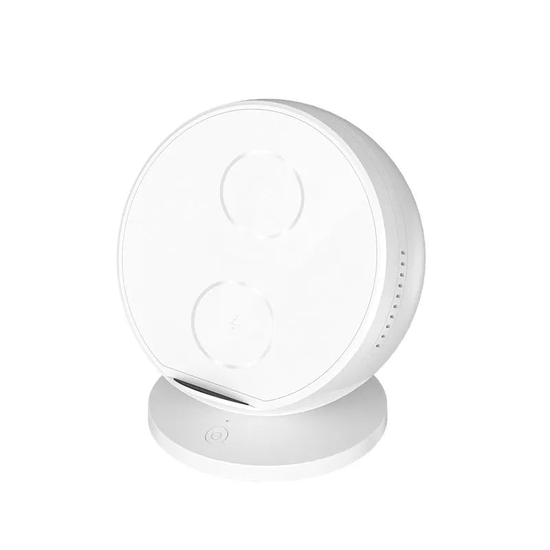 XC-11 multifunctional mobile phone holder with wireless charging and Bluetooth speaker in black, blue, pink, or white.
