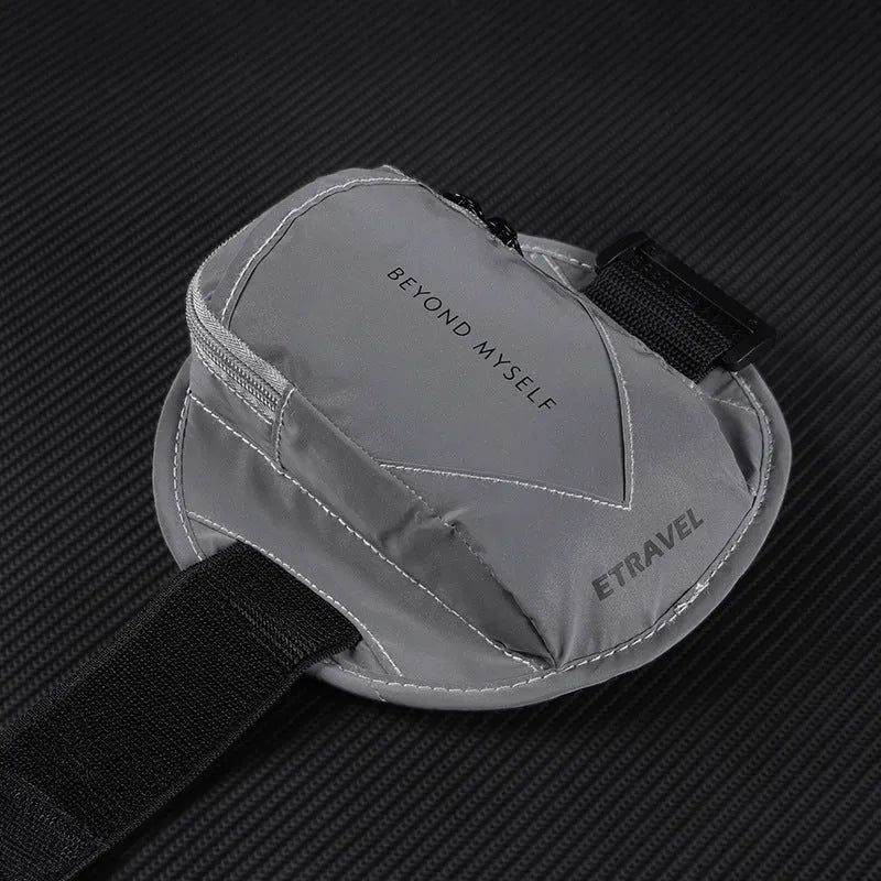Reflective running arm bag for mobile phones with 7 inch capacity