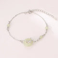 Women's antique style 925 silver safety buckle bracelet with peace buckle element