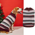 Grey dog sweater with horizontal zipper and contrast colour button pocket on small dog