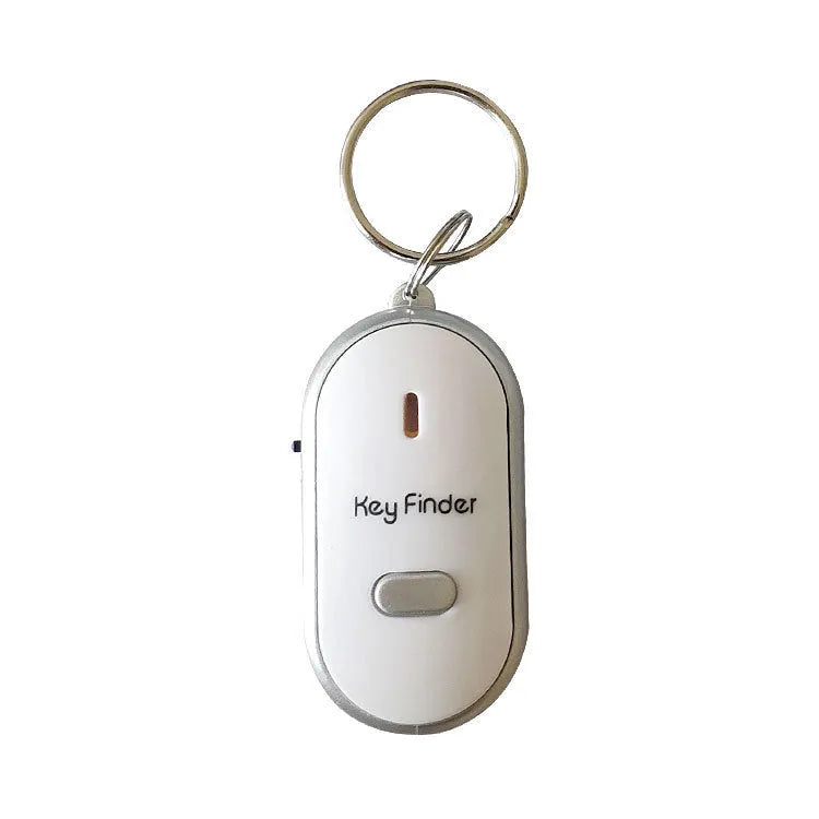 Oval voice control key finder with acrylic pendant in red, blue, white, black, and orange colour options