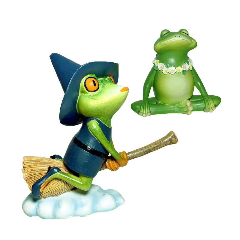 European style yoga frog ornament in RDW123 colour with plastic and resin construction for home decoration