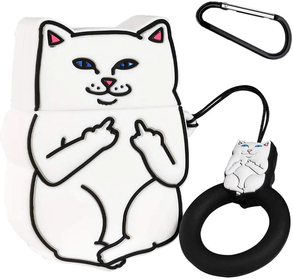 Silicone flip cover protective case for Apple AirPods 1 and 2 with cartoon animal designs