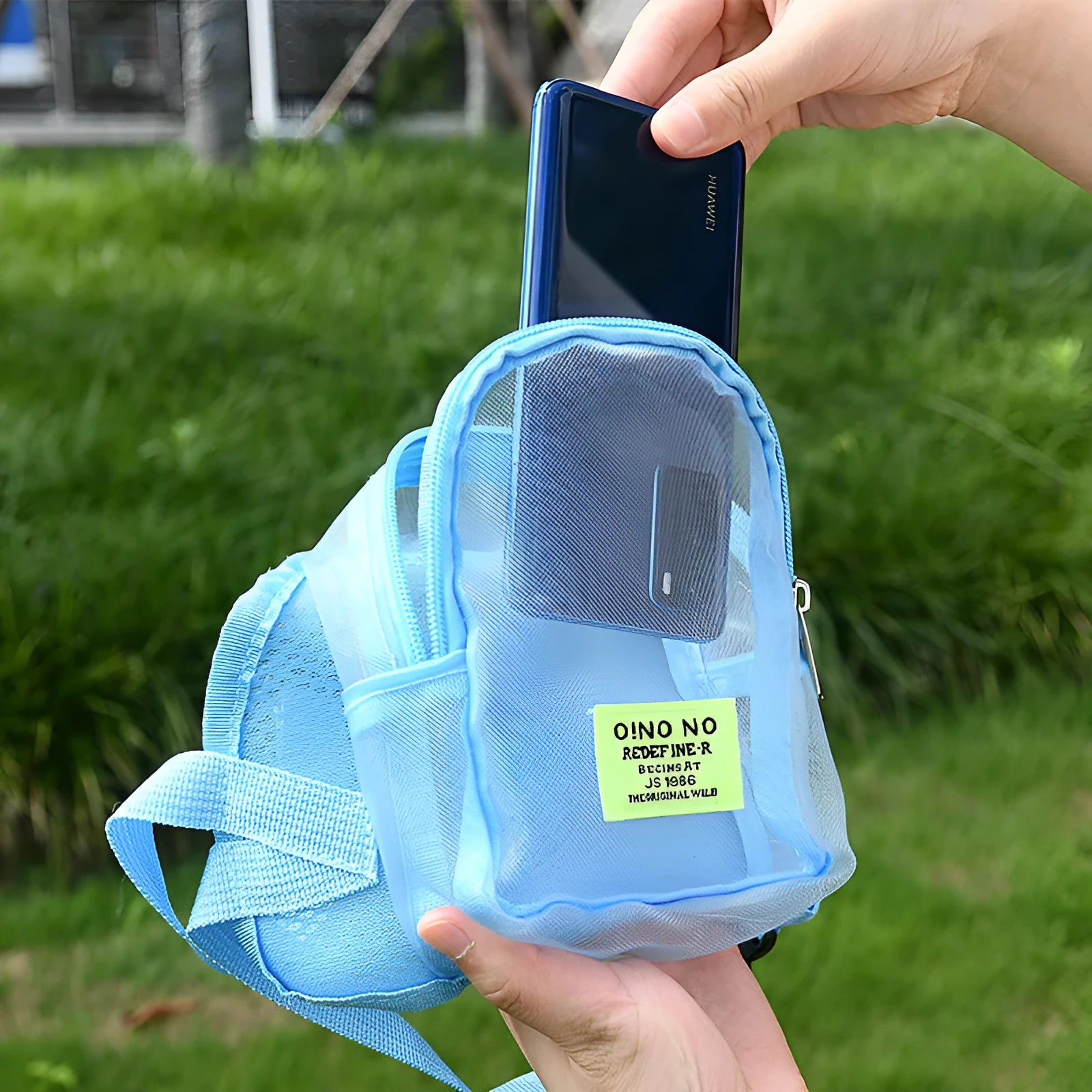 Solid colour breathable polyester backpack for dog walking essentials