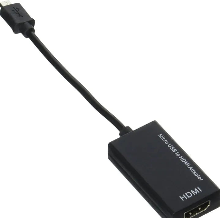 Black DisplayPort to HDMI adapter cable with 12cm length for smart phone and TV connection