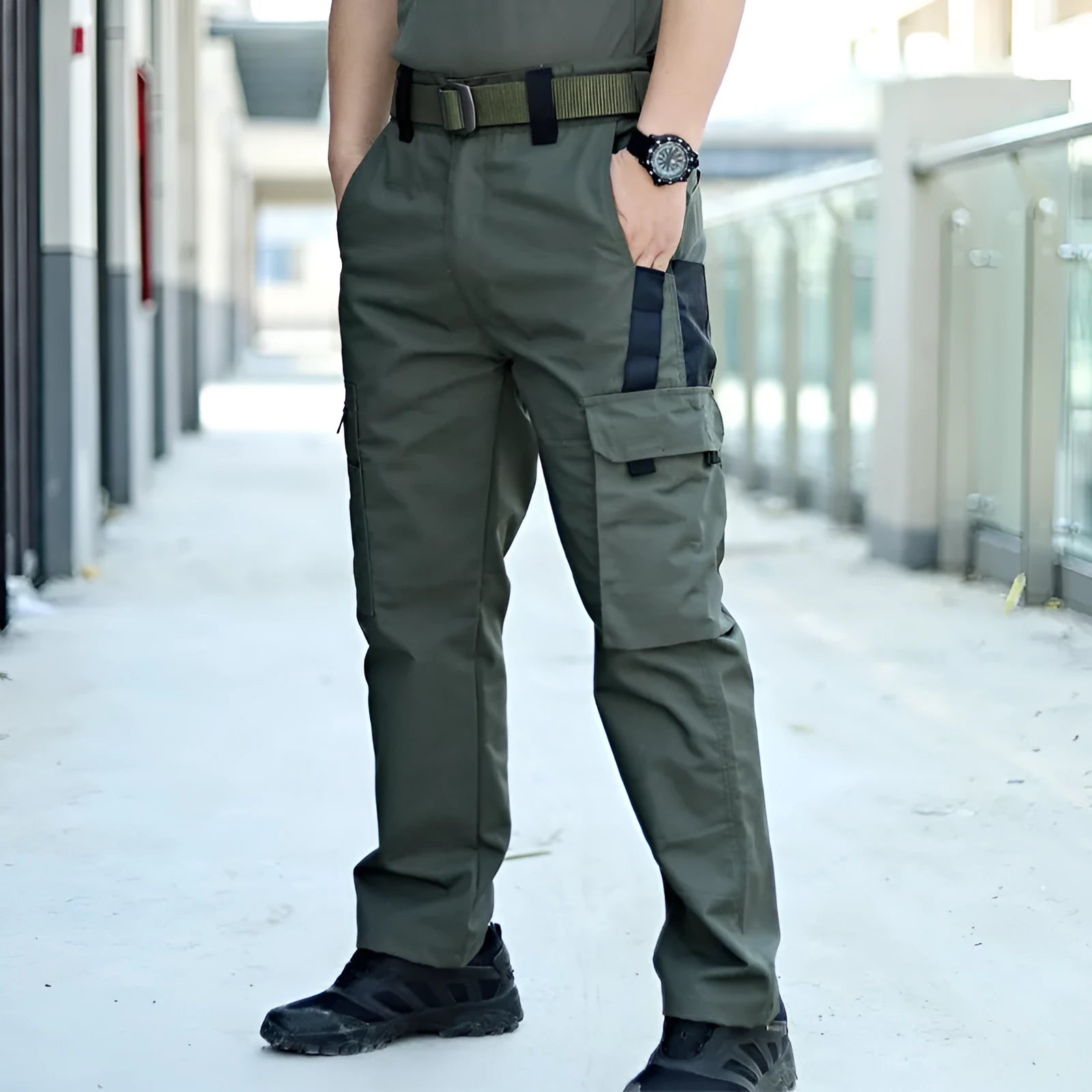 Beetle tactical trousers in khaki colour for men's outdoor use