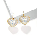 Gold summer love ear clips with alloy metal construction and clip-on design