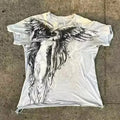 Gothic style men's short sleeve T-shirt with a cartoon pattern in colour HQ929