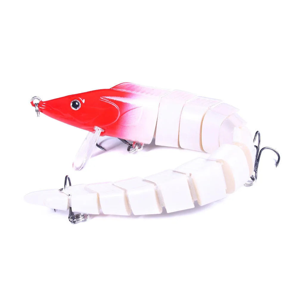 Simulated fish loach fishing lure measuring 23cm with multi-section body design